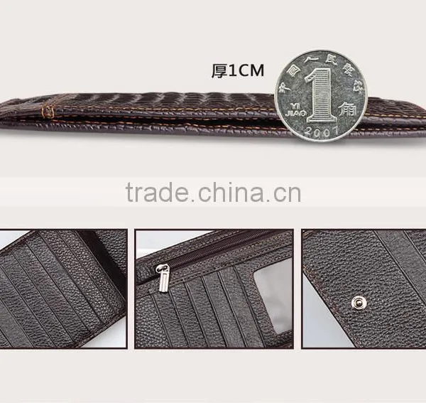2016 New Design Fashion 100%Genuine Leather Wallet,Crocodile 3D Purse Men Long Wallet Card Handbag Wallet photo-4