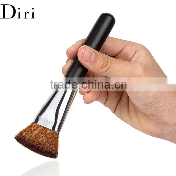 Gun Metal Color Makeup Brush/flat Multifunctional Makeup Brush/high Quality Synthetic Foundation Brush photo-2