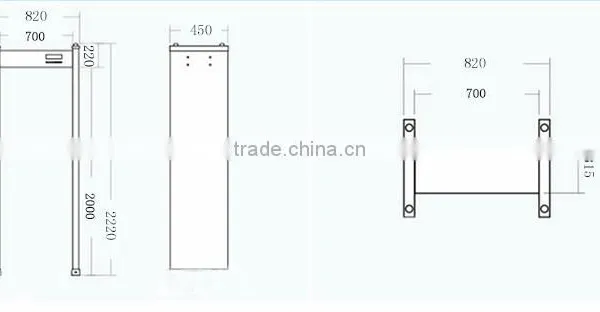 CE Approved 33 Detect Zones Walk Through Metal Detector Gate photo-3