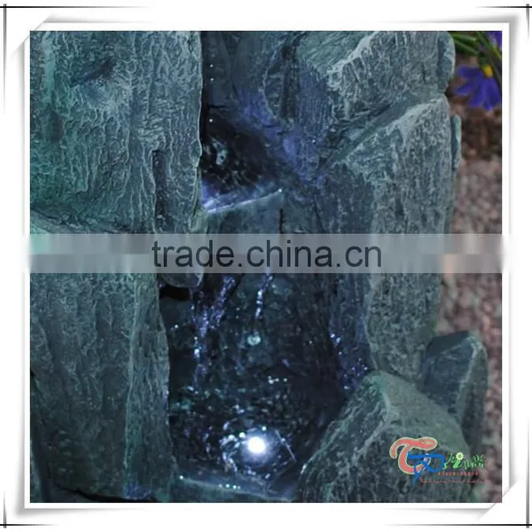 Beautiful Tabletop Artificial Fiberglass Rock Waterfall photo-4