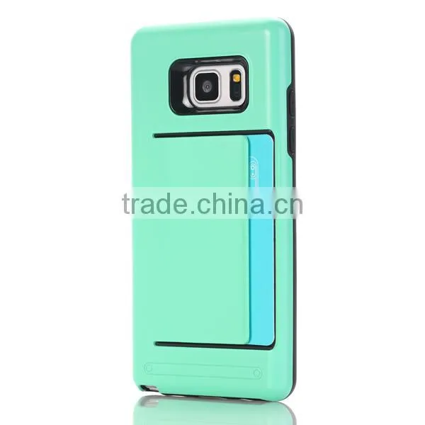 Card Slot Phone Case TPU + PC Phone Shell Protecive Back Cover for Samsung Note7 photo-6