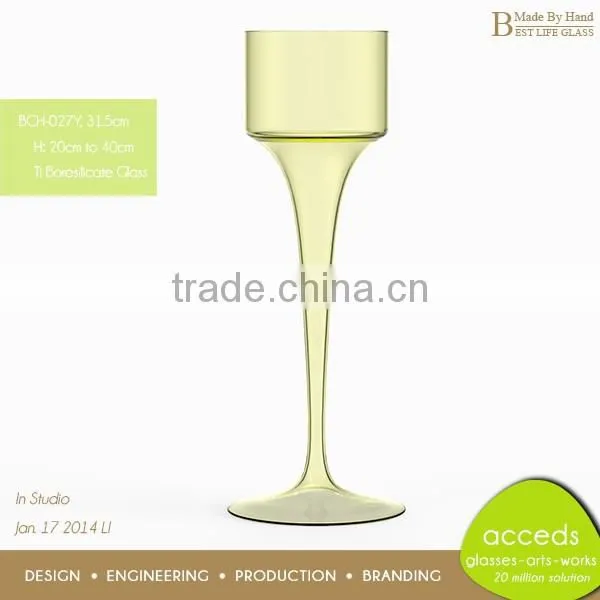 Eco-Friendly Pyrex Glass Pedestal Candle Holders photo-3