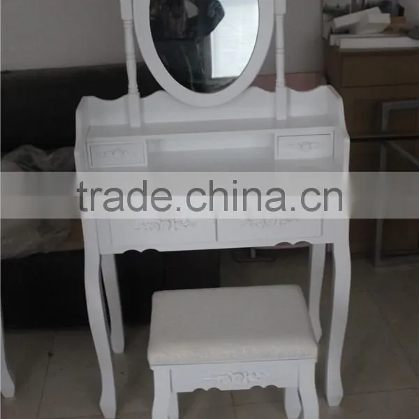 Living Room K/D Dressing Table Designs With Mirror And Stool Scream Color One Set Dresser Mail Package YD-C-1 Item 76*40*142cm photo-4