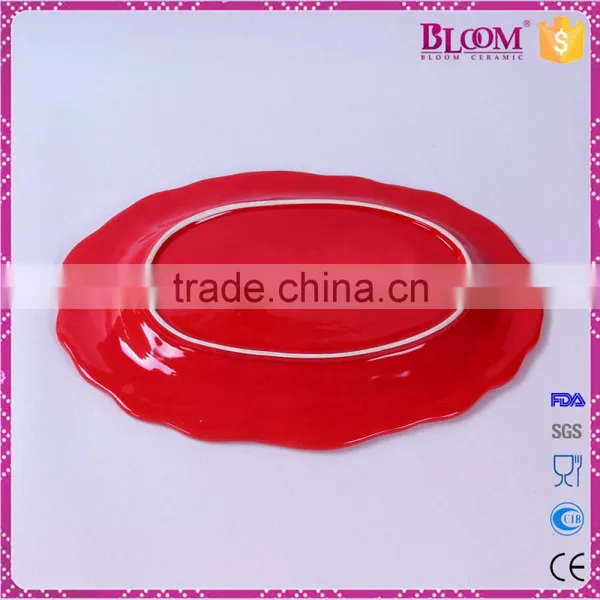 Wedding Decoration Ceramic Oval Dinner Plates photo-3