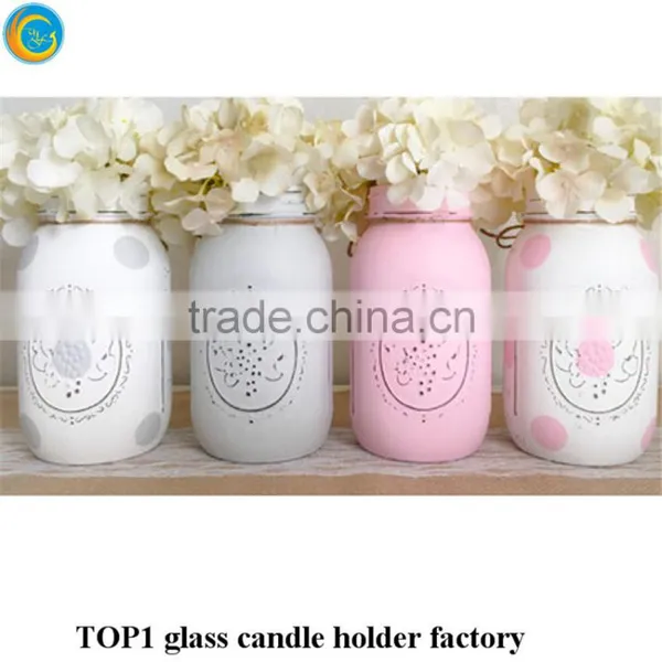 Light Pink Clored Mason Jar Wedding Invitations Yufeng photo-6