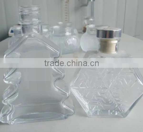 150ml 200ml 300ml New Design Snow Glass Diffuser Bottle With Reed photo-2