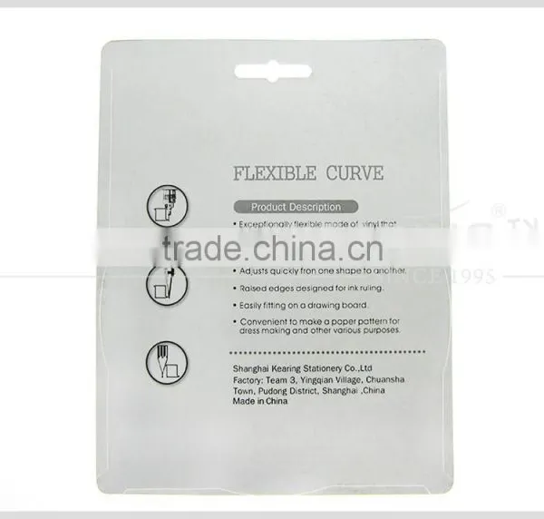 Kearing Flexible Curve Ruler 30cm&12 Inch Length for Curve Line Drawing Measuring Tape Blue & Red Ruler Colour #KF30 photo-3