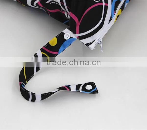New Design Baby Cloth Diaper Zipper Wetbag,washable and Reusable Double Pocket Cloth Nappy Bag photo-6