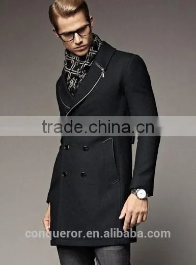 Wool High Quality Winter Warm Men Coat Made to Measure Overcoat. BCL035 photo-2