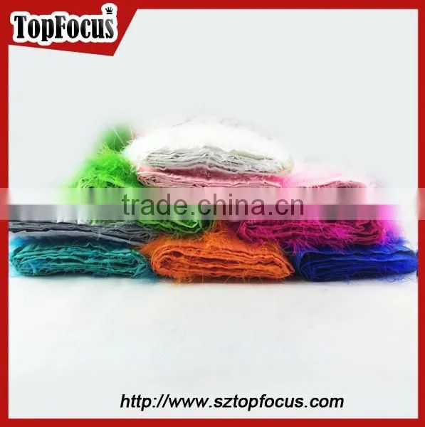 White Turkey Marabou Feather Trimming Fringe Ribbon Tape for Costume Designing or Dress photo-4