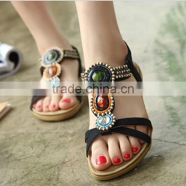 Zm50191b Plus Size Lady Shoes Breathe Falt Women Sandal photo-5