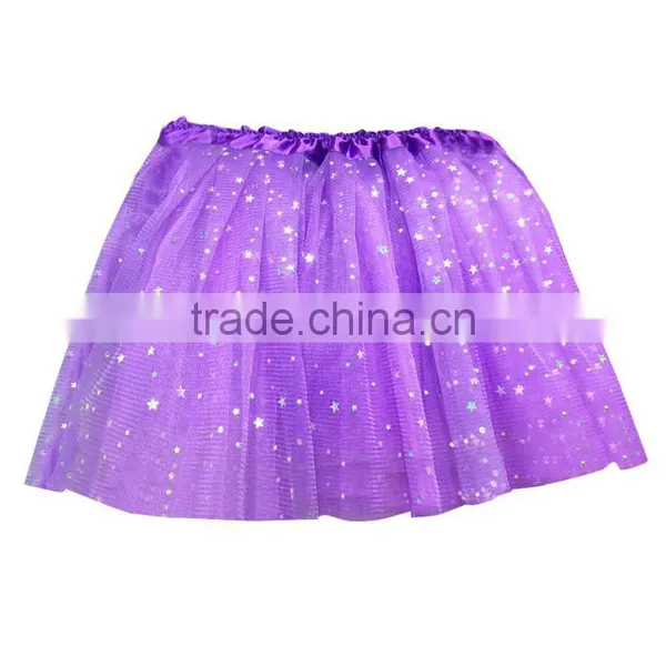 Wholesale Fashion Girl Purple Mini Skirt Summer Style Kids Tutu Skrit for Dance Casual Skirt photo-2