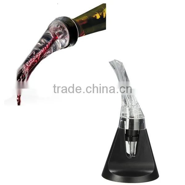 New Fashion High Quality Mini Transparent Acrylic Travel Bar Red Wine Aerator Decanter Pourer Essential Set Quick Aerating photo-3