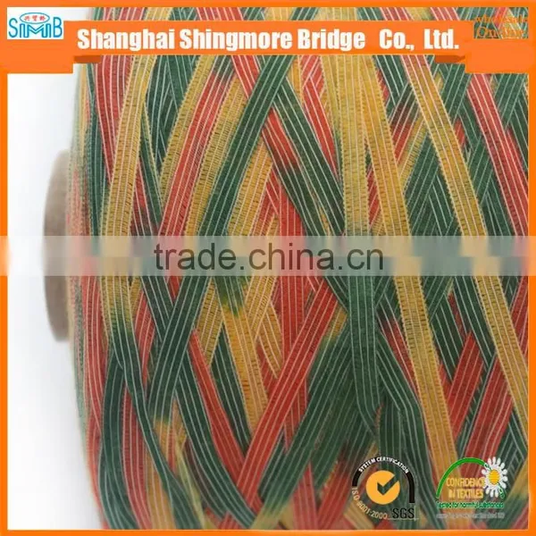 China Fancy Yarn Manufacturer Hot Wholesale Fashion Tape Yarn for Knitting Life photo-6