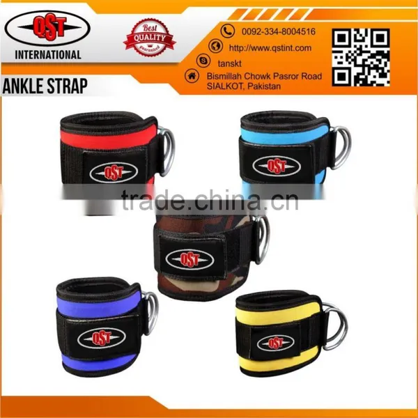 Ankle Twin D-Ring Strap Gym Cable Attachment Leg Thigh Pulley Lifting Wrap photo-5