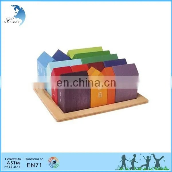 Make Design Small Toy Puzzle Education Montessori Wooden House photo-2