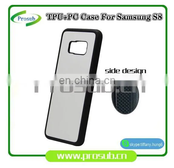 2d Sublimation Heat Transfer PC +TPU Silicon Blank Cell Phone Case With Metal Sheet for Prosub-Samsung S8 photo-2