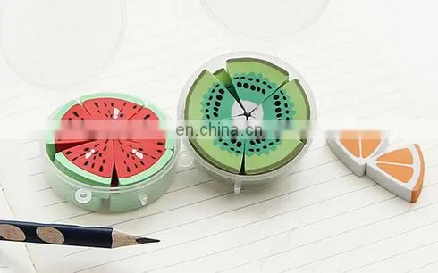 10 PC/box Creative Cartoon Stationery Lovely Fruit Eraser Learn Office The School Supplies photo-6