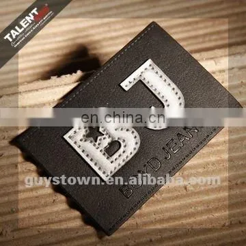 Custom Private Brand Name Logo Leather Labels and Tags for Jeans photo-3