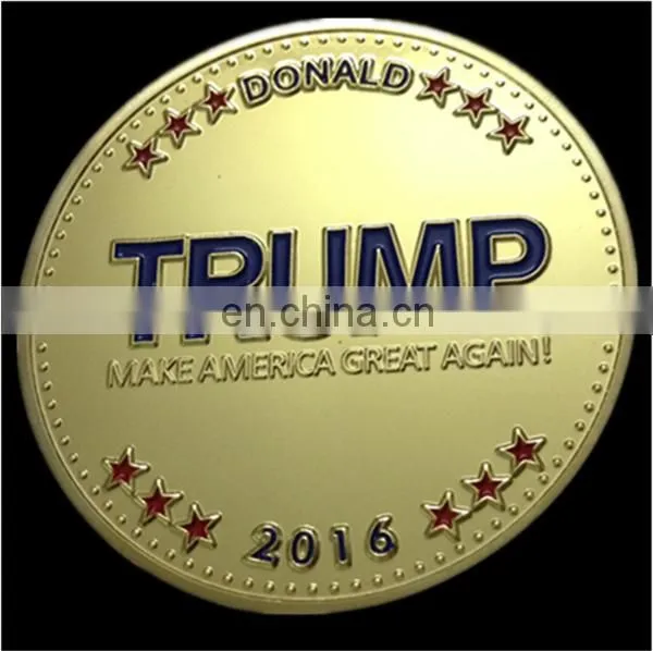 Custom Trump Portrait Gold Commemorative Coins Donald Head Photo Embossed Metal Bulk Wholesale Coins for Gifts photo-3