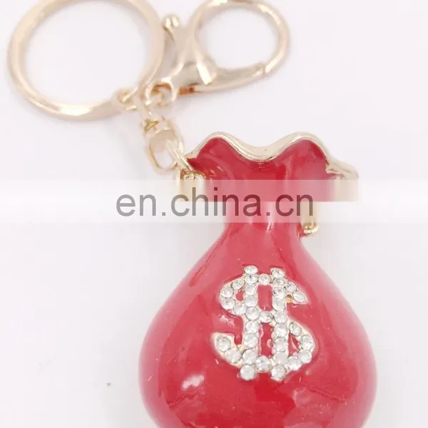 Fashion Shopping Cart Keychain Charm Pendant Handbag Bag Key Chains Key Ring With Rhinestone photo-3