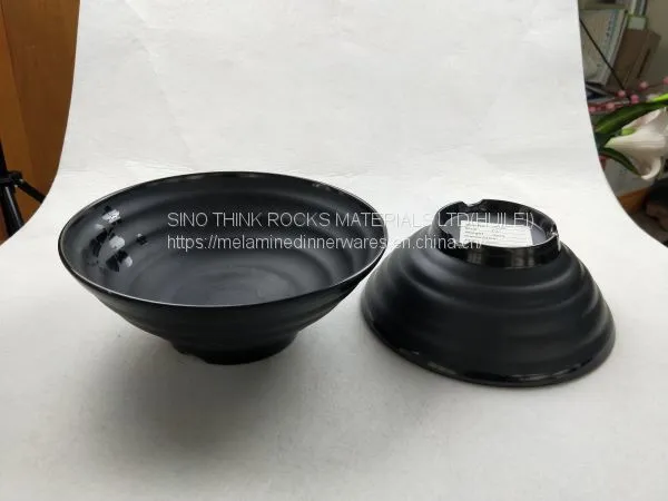 Black Melamine Dinner Bowl Noodle Bowl