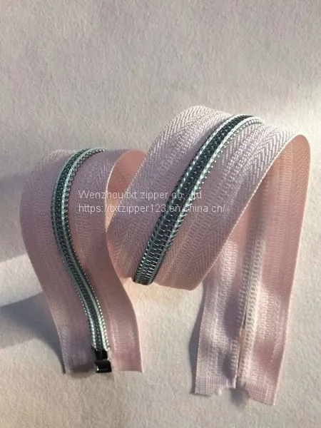 TXT Brand #5 Nylon Zipper With #golden Teeth##silver Teetn# Open End Garment Home Textile Suitcase and Bag Shoes photo-2