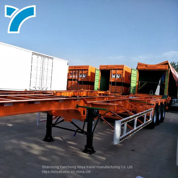 Low Price One Wheel Trailer 2 / 3 / 4 Axle Skeleton Truck Trailer photo-3