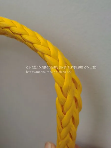 Recomen Supply High Strength UHMWPE Fiber Braid Rope 4mm 6mm Braided UHMWPE Rope 32mm With Hot Sale