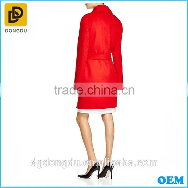 2016 Sexy Red Velvet Coat for Women From Coat Factory photo-2