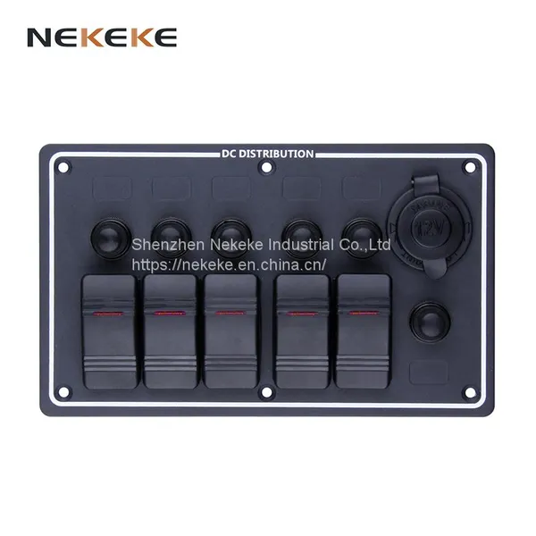 High quality Marine Caravan For Waterproof Black Rocker boat switch panel