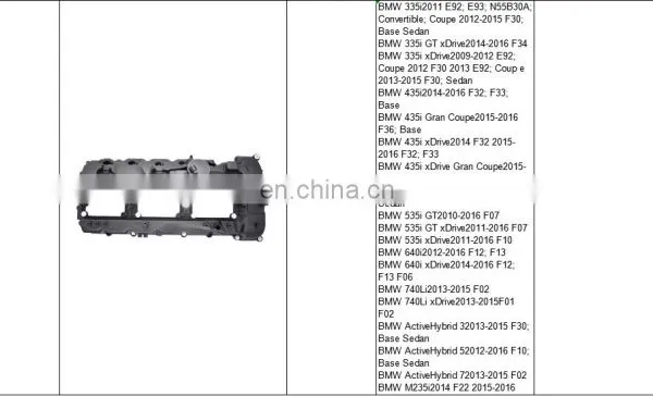 11127646554 Cylinder Head Valve Cover For Mini Cooper R56 R55 R57 R58 R59 R60 Engine Parts photo-2