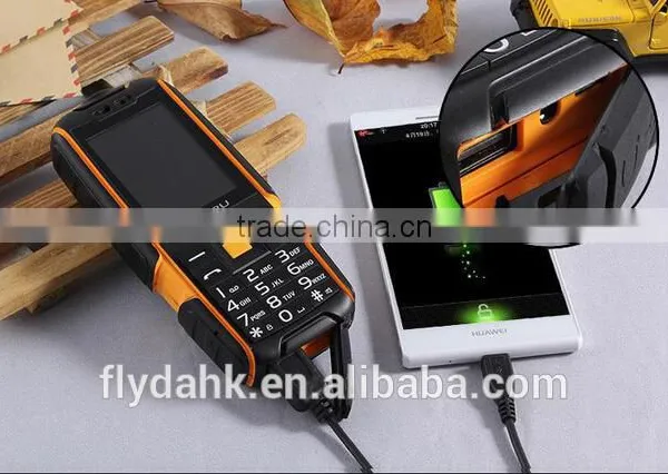 IP67 Waterproof Rugged Phone X6000 6000mah Big Battery Power Bank Dual SIM Card Hightlight Torch Rugged Phone photo-5