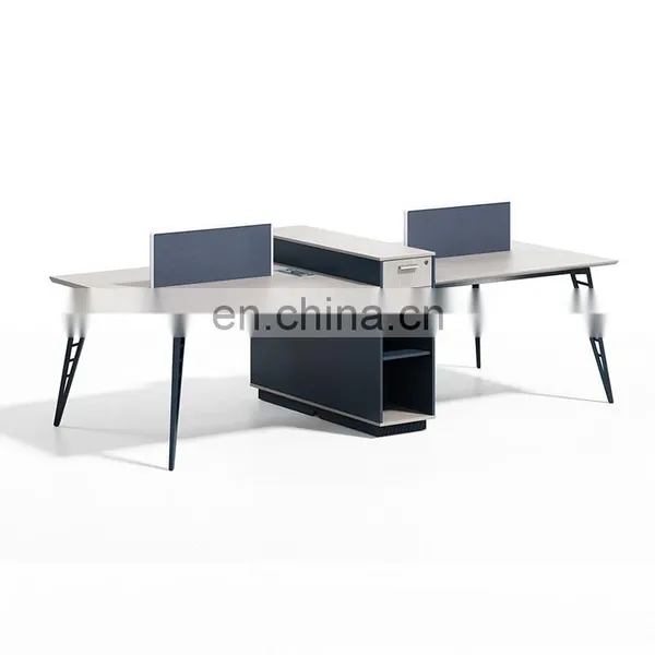 Contemporary Luxury Office Furniture High Tech Metal Wood Table Modern Executive Computer Office Desks With Drawer photo-4
