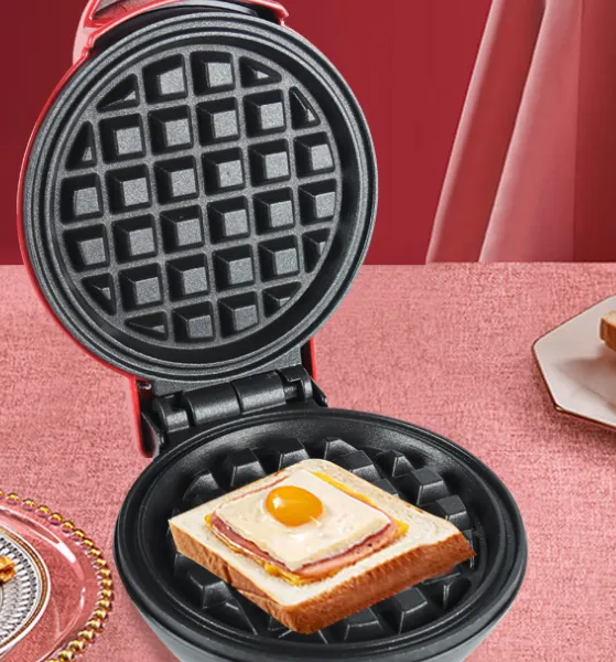 OEM/ODM MIN Waffle Maker home waffle machine breakfast bread machine sandwich machine adjustable temperature control electric cake pan