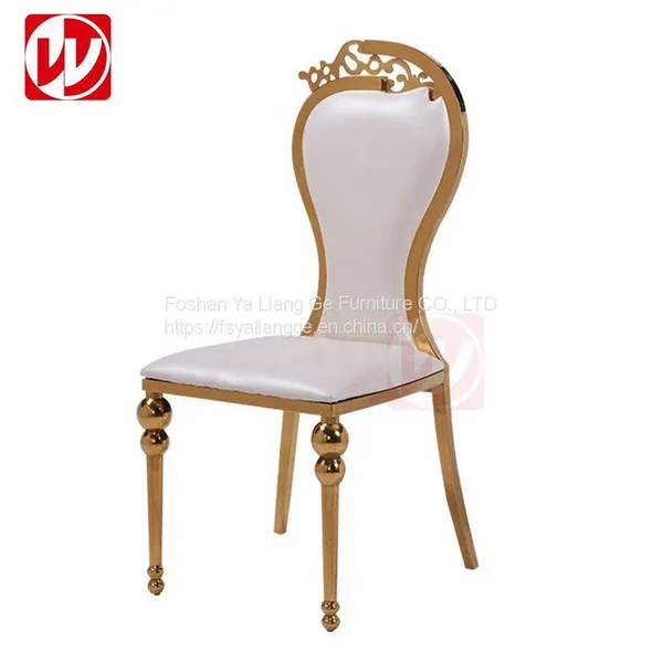 Modern Restaurant Furniture Hotel Luxury Wedding Chair Rose Gold Stainless Steel Banquet Chairs