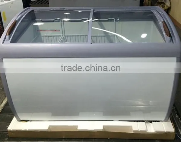Glass Top Chest Freezer Showcase Sliding Glass Doors photo-2