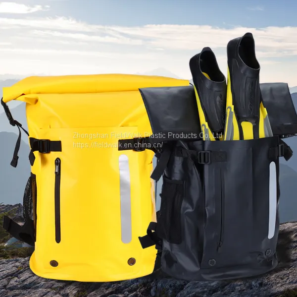 Custom Roll Top Waterproof Backpack Wetsuit Fins Dry Bag 35L For Freediving Spearfishing photo-5