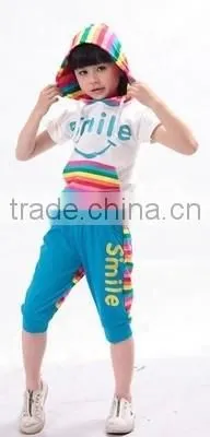 2015 Children Sports Wear Plain T-Shirt and Sport Pants / Wholesale Clothing Made in China Jiangxi photo-2