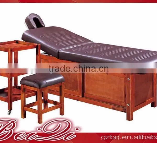 Beiqi Luxury Design Massage Bed Spa Table Solid Wood Furniture Salon Massage Equipment