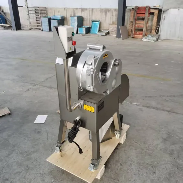 Automatic Vegetable Cutter Dicer Machine with Safety Lock and Emergency Stop Function
