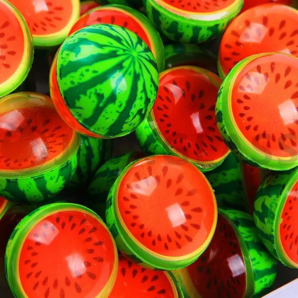 Factory Wholesale Various Design 20mm 27mm 32mm 35mm 38mm 45mm 49mm 56mm 60mm Fruit Bouncy Toy Rubber Balls photo-5