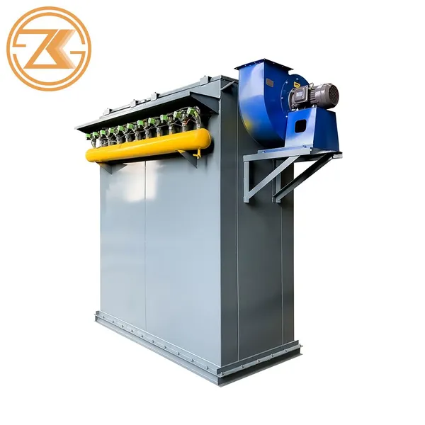 Factory 120 Bags Pulse Jet Dust Collector Industrial Bag Filter Dust Removal Equipment For Cement Mining Plant photo-2
