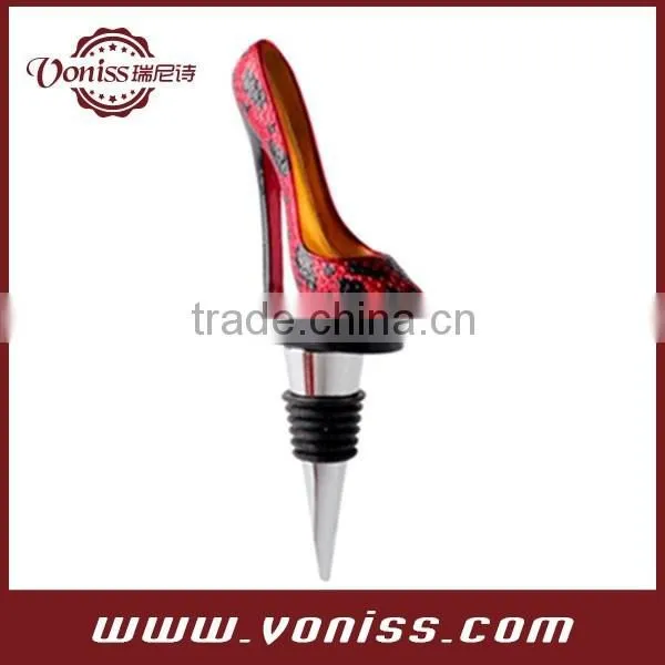 High Heel Shoe Wine Bottle Stopper, Creative Wine Stopper, Best for Gift Set and Home Decorative