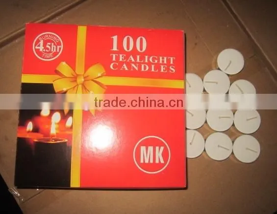 12 Gram Tealight Candle in Paper Box, 50 pcs/box, 3.5 Hours Burning time, Walmart Vendor, 10 Years Production Experience