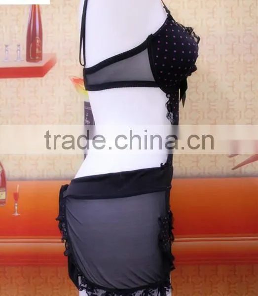 Extreme Hot Sexy Lingerie , Stiff Mesh Fabric Ladies Sleepwear,baby Doll Fashion Lace Open Transparent photo-3