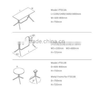 New Design Black Color Folding Frame Table Use for Training Room photo-6