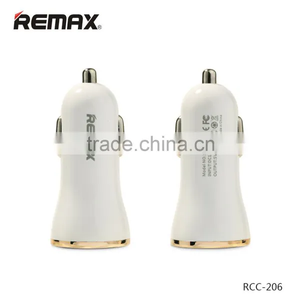 Original Remax Dolfin Series RCC-206 Car Charger LED Light 2.4A Dual USB Ports Universal Car Charger For IOS/Android TB-0244 photo-2