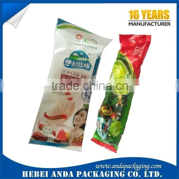 Disposable Feature Plastic Ice Cream Wrapper Film/ Popsicle Packaging Bag photo-2