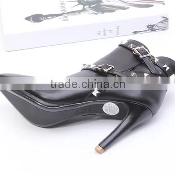 White Boots Leather Upper Rubber Bottom Boots Durable Cheap Rubber Boots photo-3